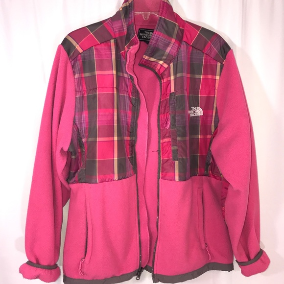 The North Face Pink Plaid Denali Jacket 
